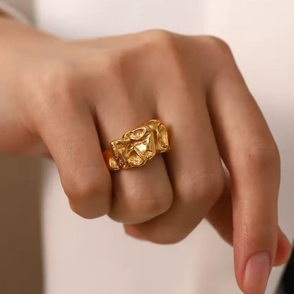 Bague en acier inoxydable - Noelia